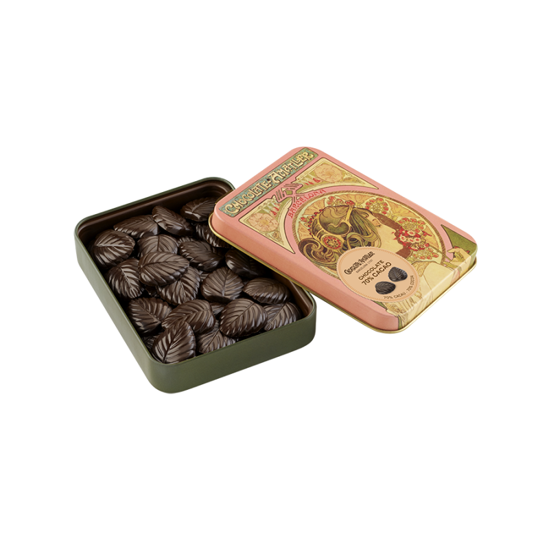 Lata hojas 70% de cacao